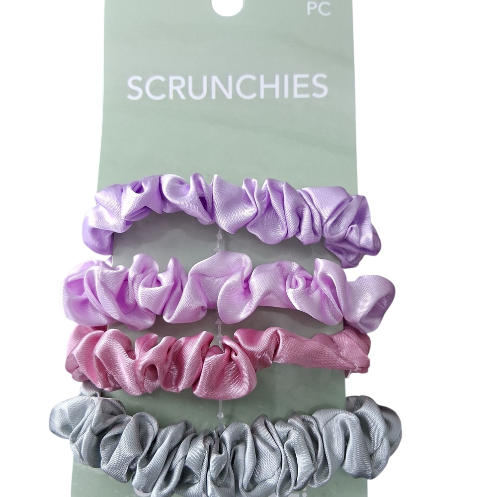 No Boundaries Purple, Pink, and Silver Scrunchies